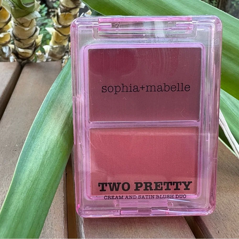 SOPHIA + MABELLE Two Pretty Cream & Satin Blush Duo in Strawberry Sorbet